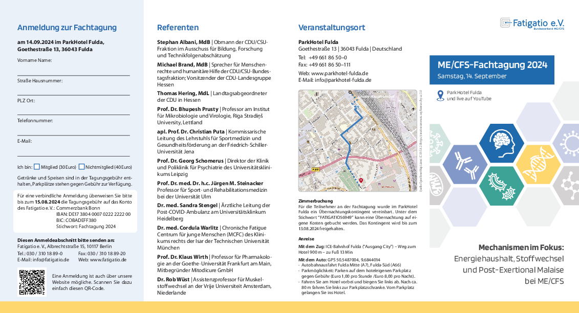 Flyer Fachtagung 2024 Fatigatio e.V.